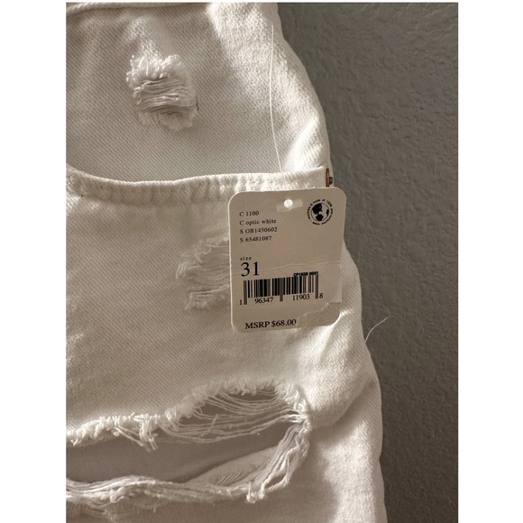 NWT Free People Women's Optic White Maggie Mid-Rise Cut-Out Shorts Size 31 - Picture 7 of 10
